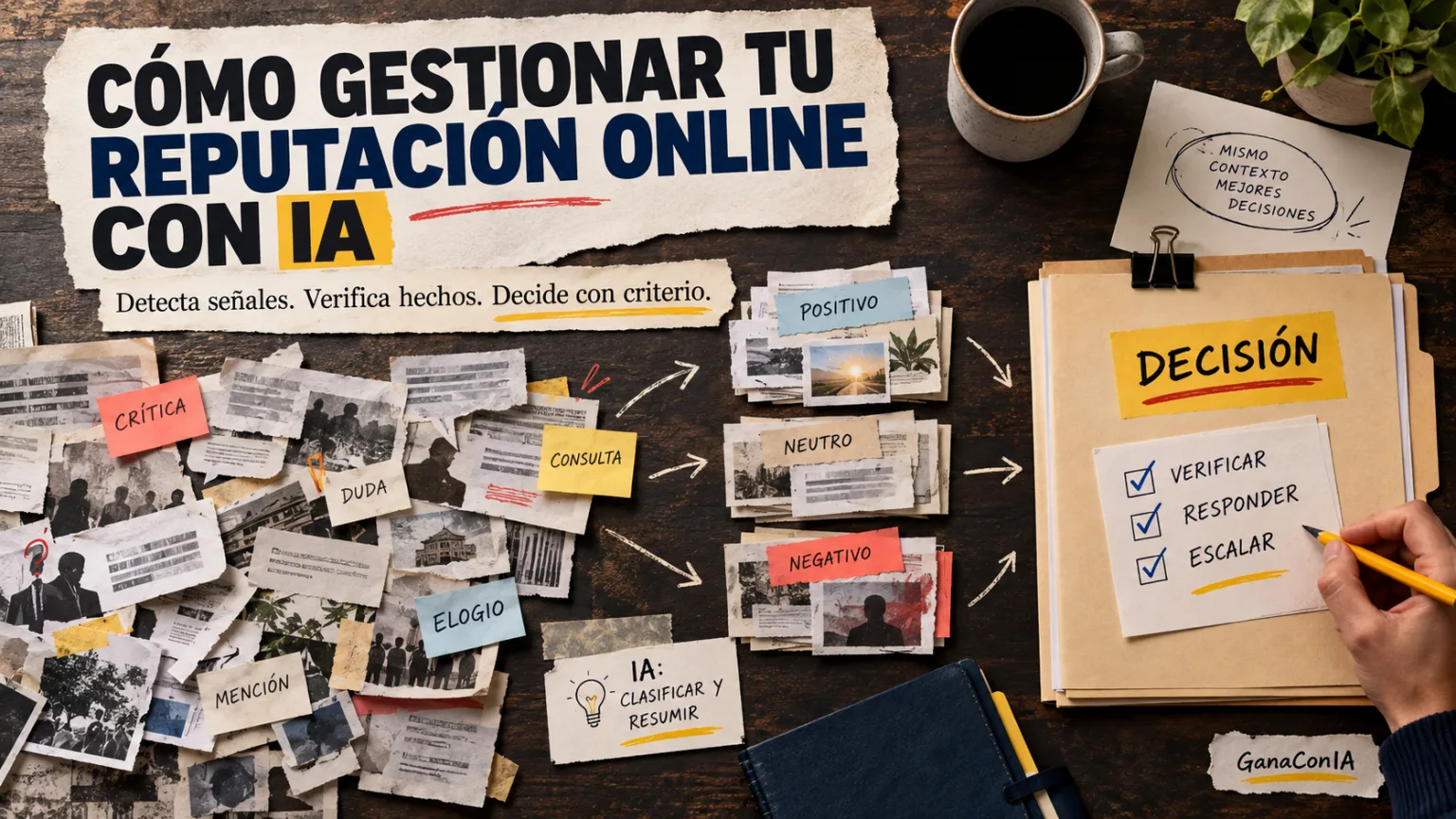 Cómo gestionar la reputación online con IA mediante señales verificadas y decisiones humanas