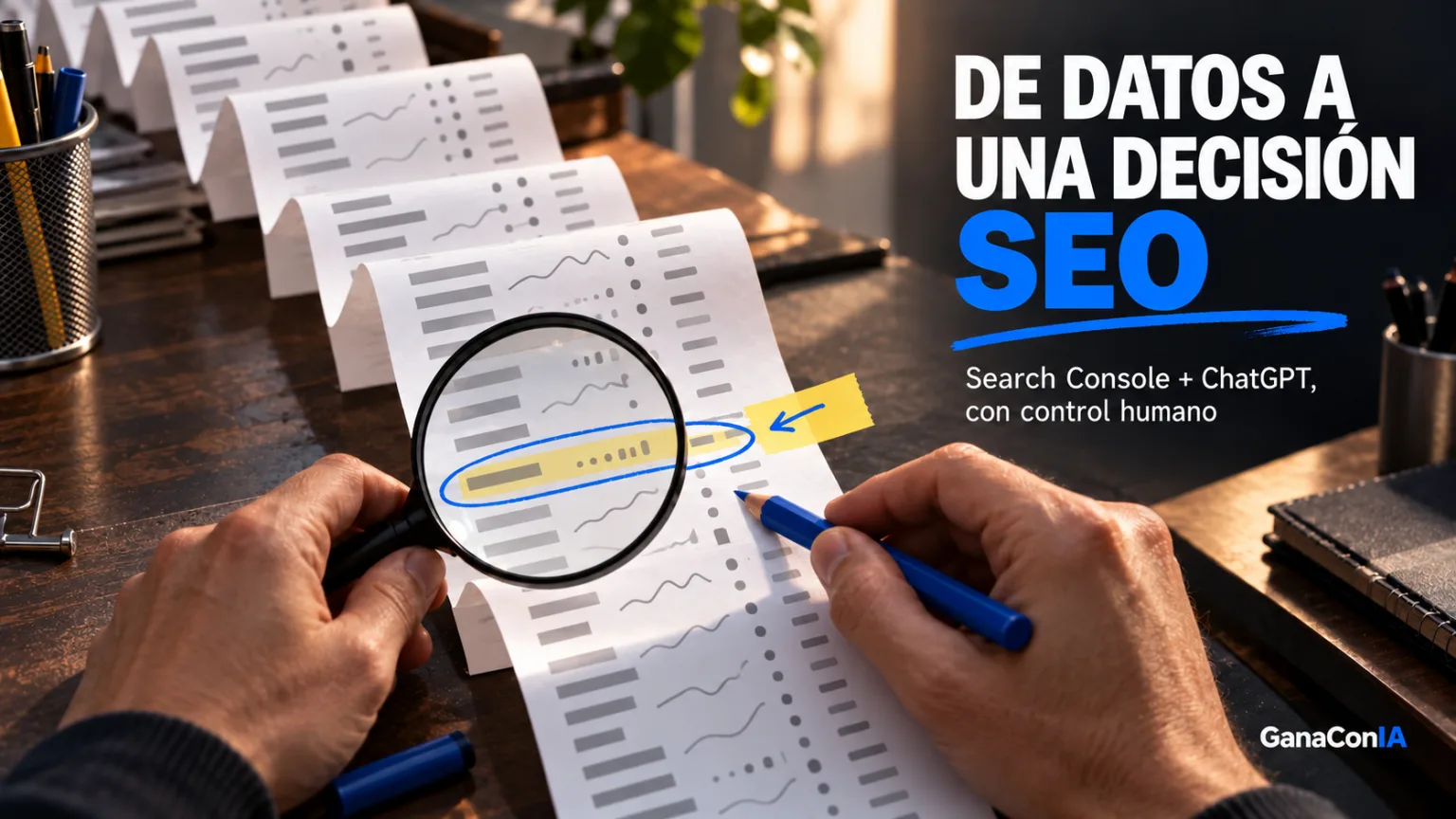 Análisis humano de datos de Google Search Console para convertirlos en una decisión SEO