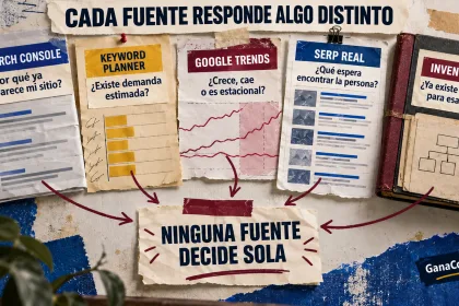 Consultas de búsqueda transformadas en decisiones de keyword research mediante demanda, intención y cobertura