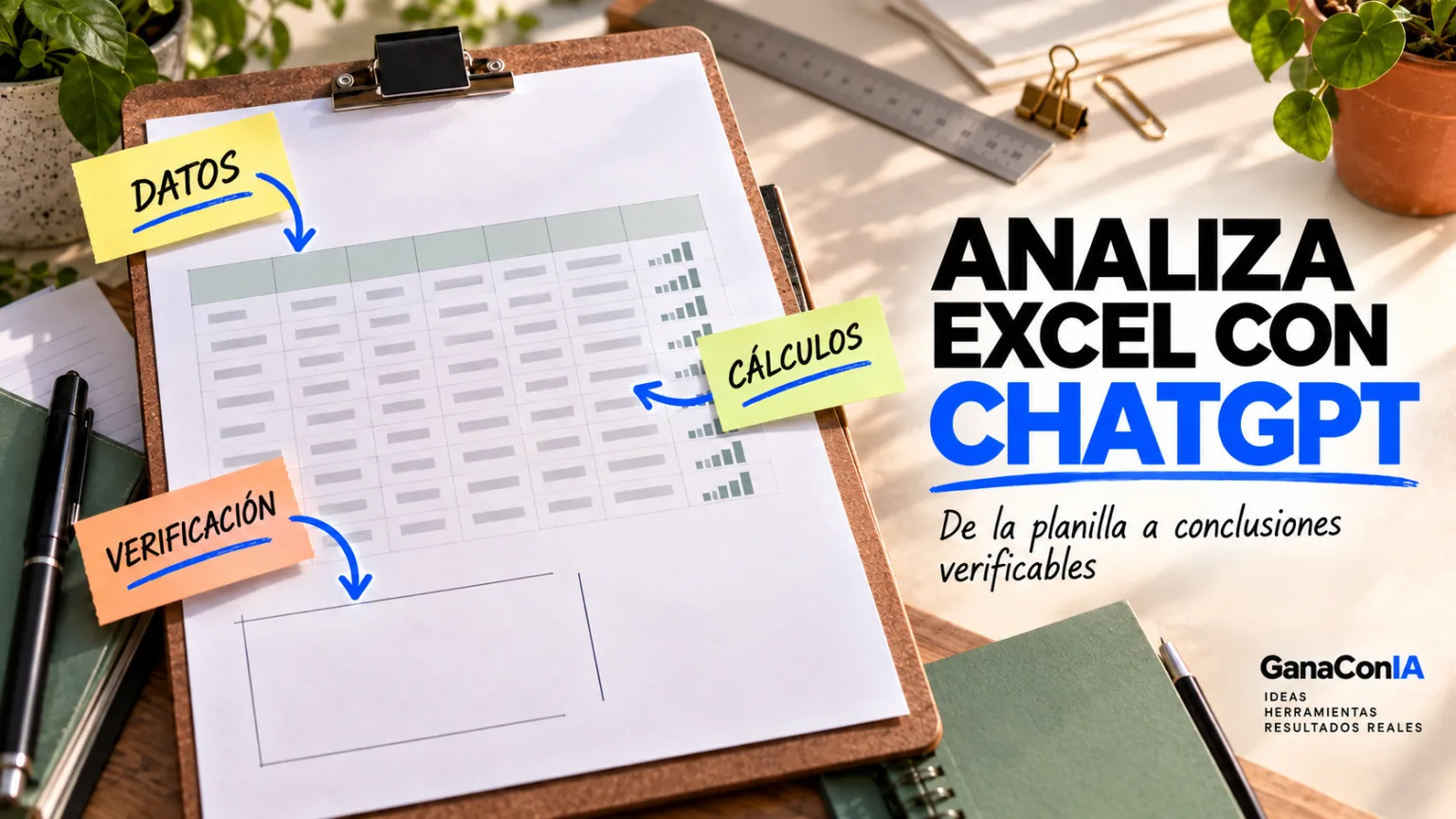 Hoja de Excel analizada con ChatGPT mediante controles de datos, cálculos y verificación