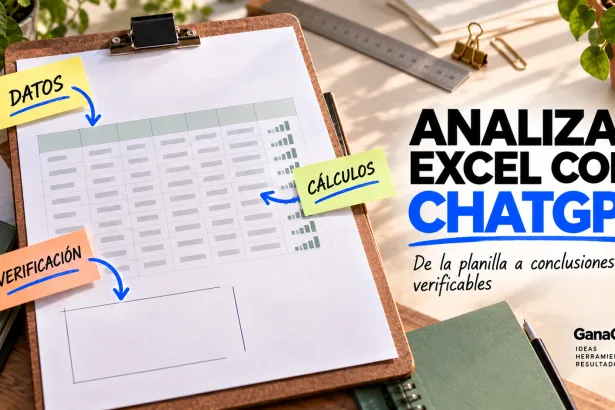 Hoja de Excel analizada con ChatGPT mediante controles de datos, cálculos y verificación