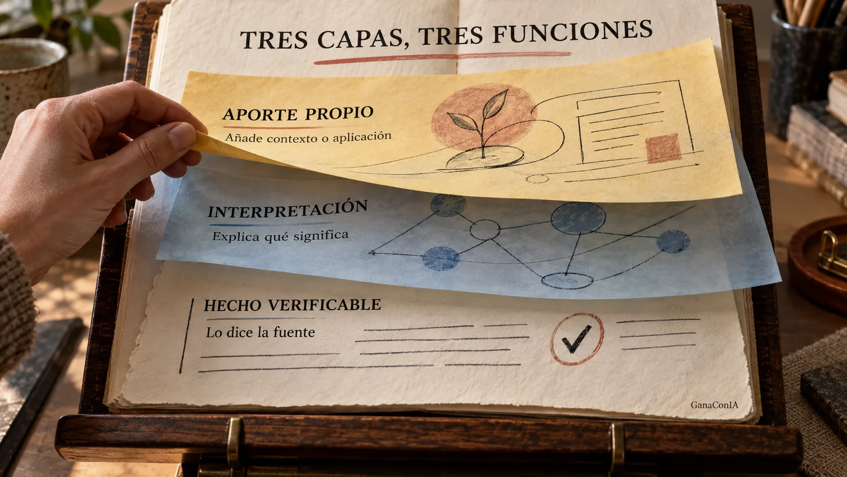 Capas editoriales: hecho verificable, interpretación y aporte propio