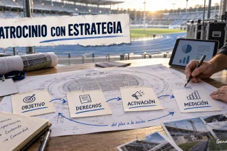 Planificación de una estrategia de patrocinio deportivo con objetivo, derechos, activación y medición.